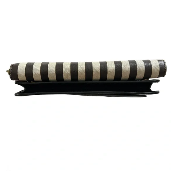 Henri Bendel 2 in 1 Centennial Stripe Wallet On A String / Black Crossbody Purse - Picture 13 of 16